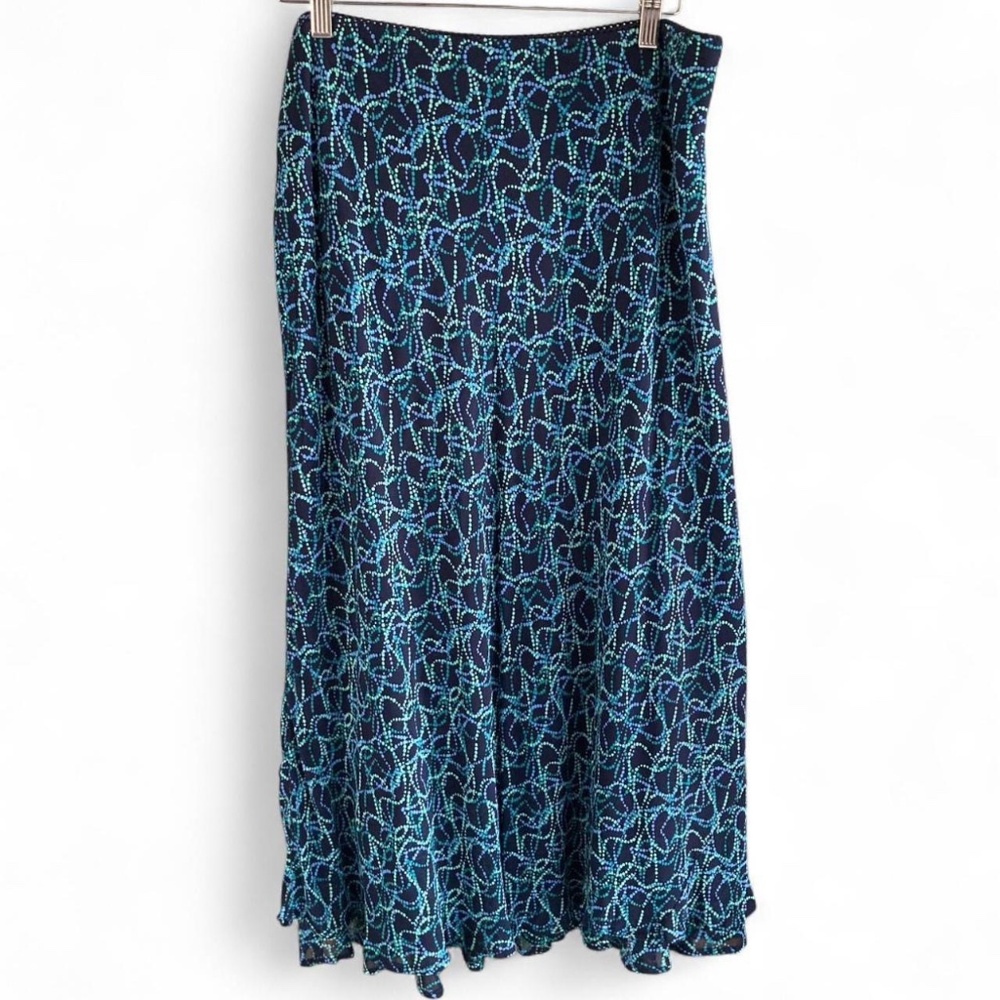 Blue and Green Maxi Skirt